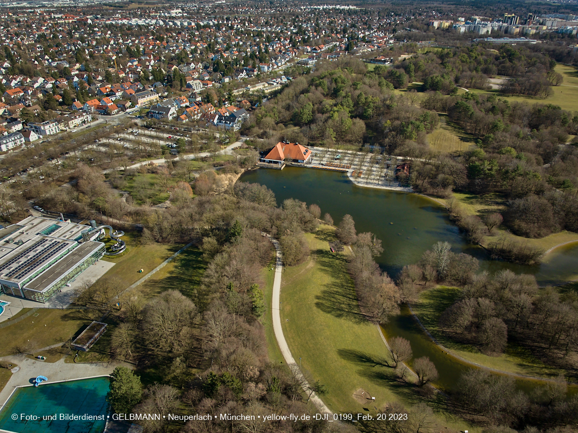 20.02.2023 - der Ostpark im zu warmen Februar 2023 in Neuperlach